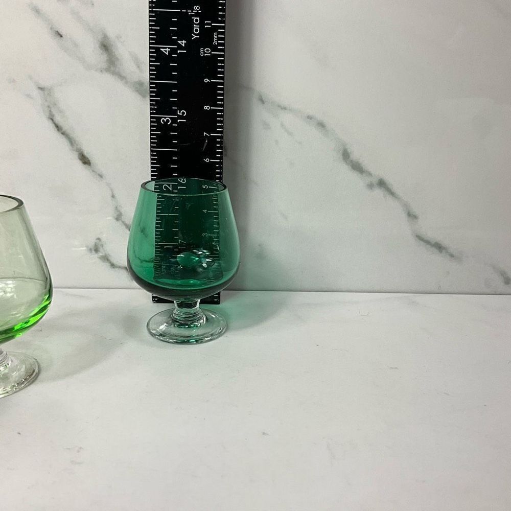 MCM Multicolor Glass Brandy Snifters - Blue Green Amber Gray Purple - Picture 7 of 7